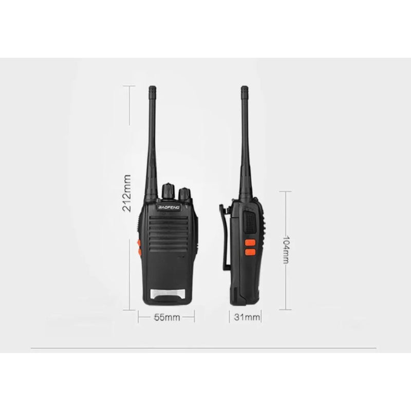 Kit 2 Rádio 777s Vhf/uhf 16 Canais Profissional Chian