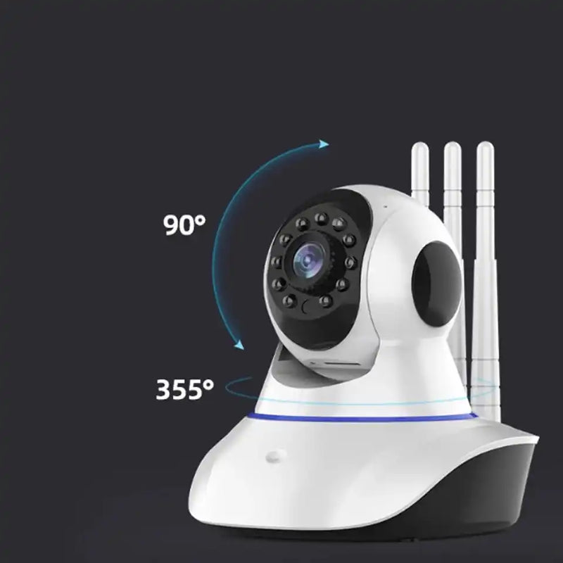 Câmera Robô 3 Antenas Wifi com rotação 360º com Audio (Baba Eletrônica) Chian