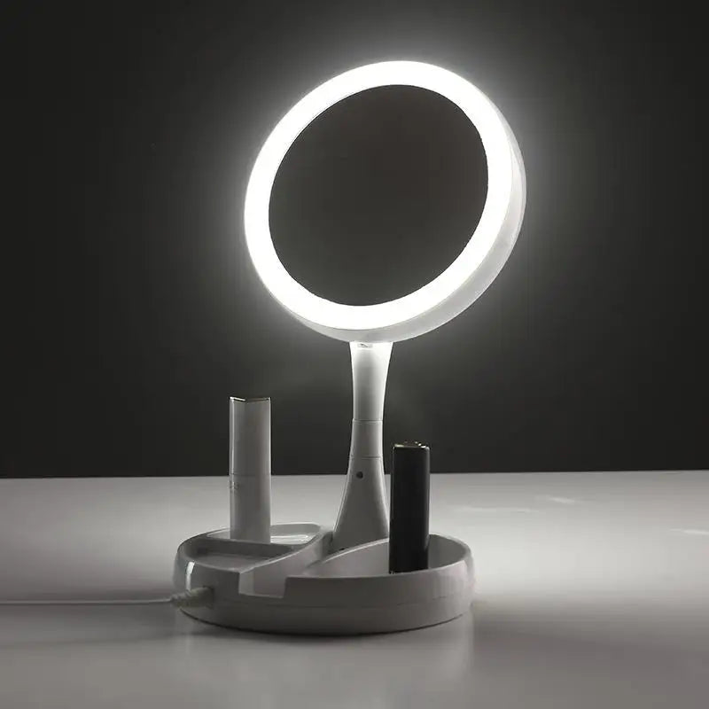 Espelho de mesa Luz Led Portátil Pilha USB Chian