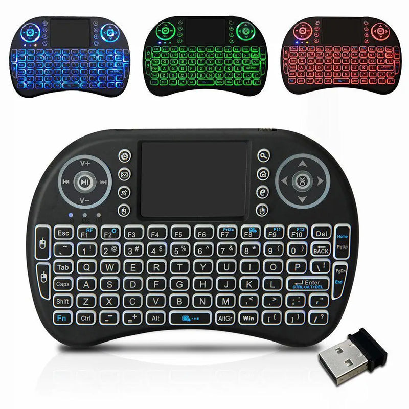 Mini Teclado Controle Remoto, TV Box PC Smart TV sem Fio Chian