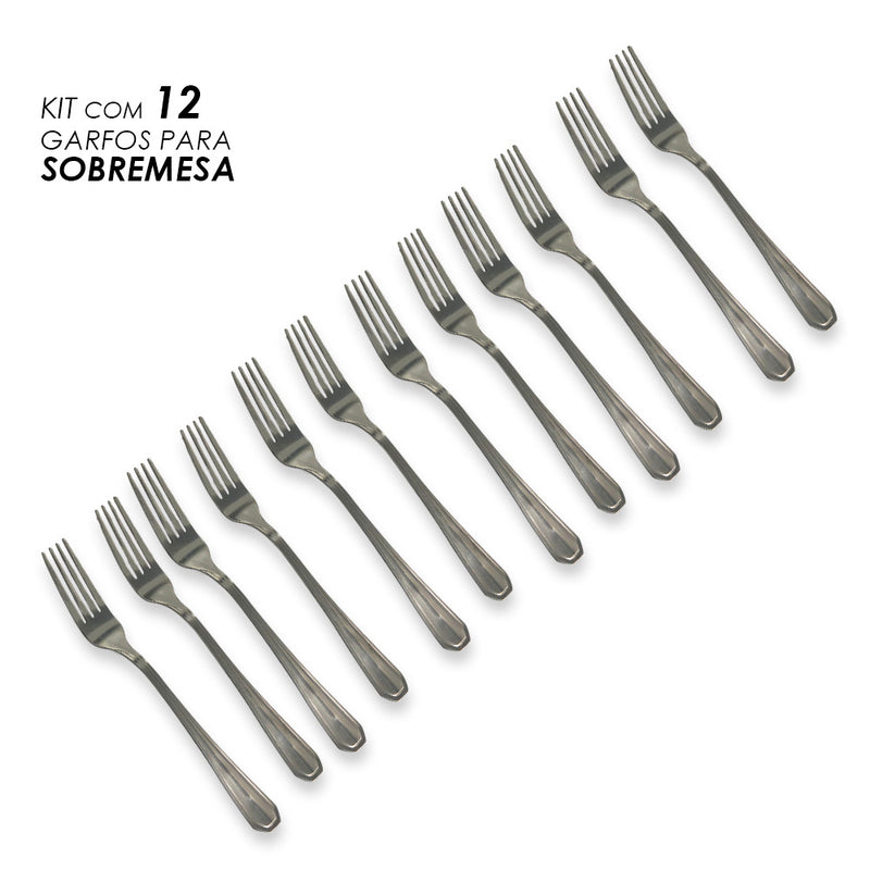 Kit Garfo para Sobremesas com 12 unidades