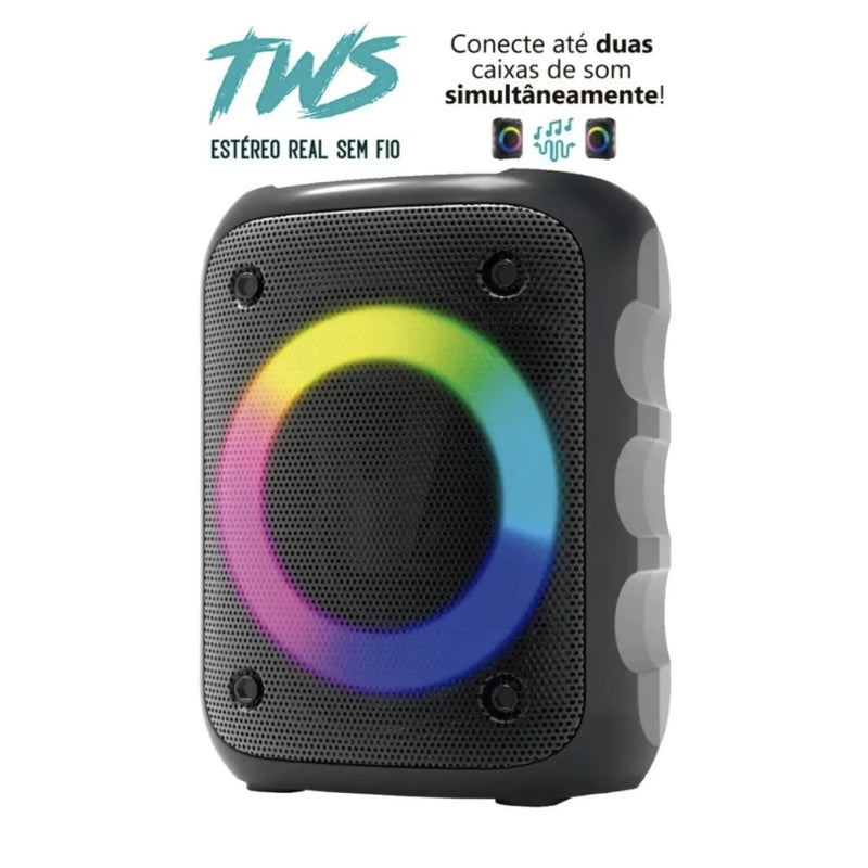 Caixa de Som Bluetooth LED RGB Chian